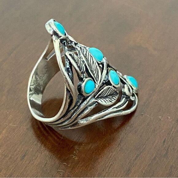 Or Paz Turquoise Vine Ring - Picture 2 of 6